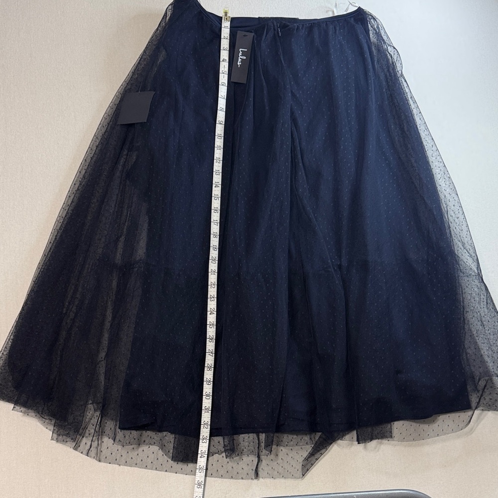 Lulu's Navy Tulle Maxi with Ruffle Cap Sleeves - Picture 11 of 11